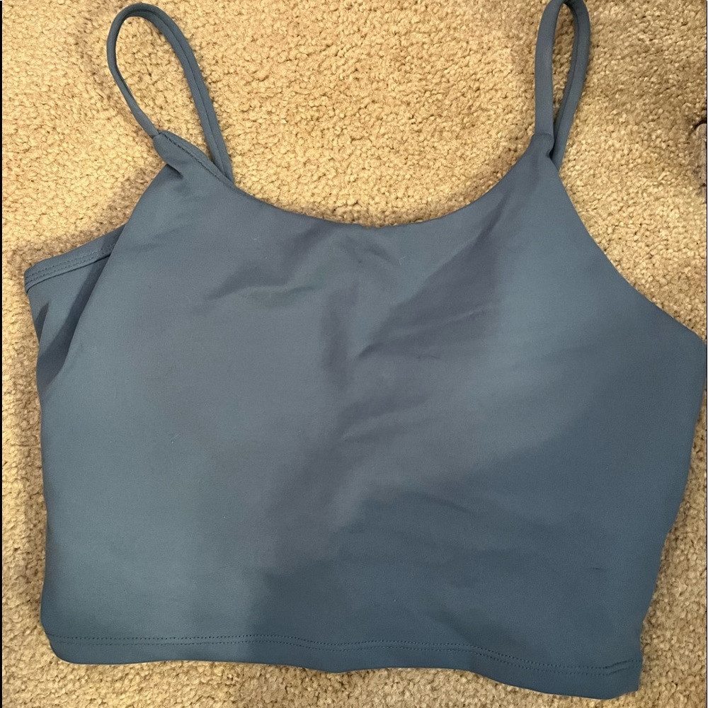 LEMEDY WORKOUT TANK WITH BUILT-IN SPORTS BRA— SIZE L— BLUE